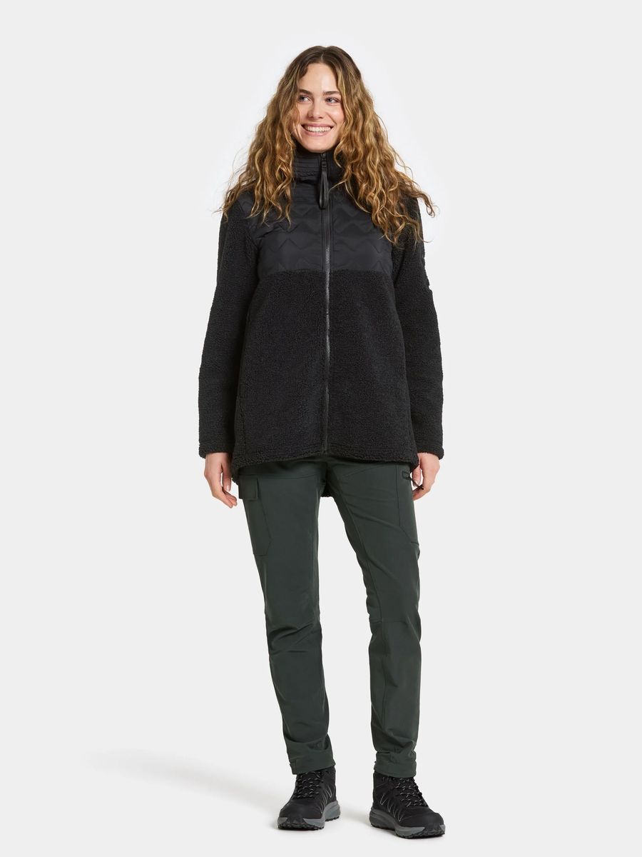 Lange gesteppte Hybridjacke