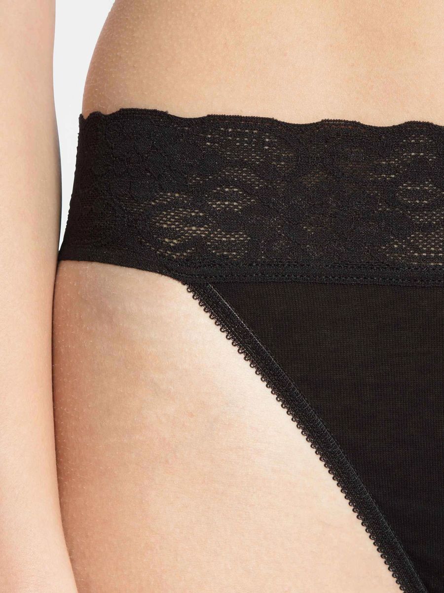 Iconic Baumwoll-Tangaslip mit Spitze