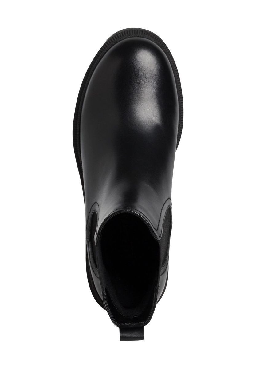 Chelsea-Stiefel aus Leder mit Blockabsatz