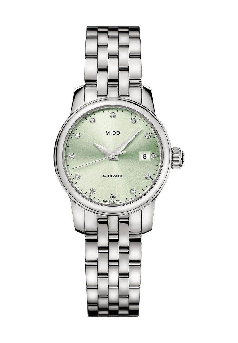 Automatikuhr mit Diamantbesatz und Gliederarmband