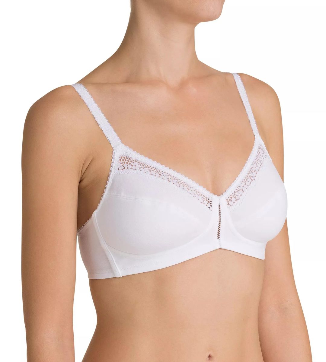 Baumwoll-Soft-Cup mit Spitzenbesatz