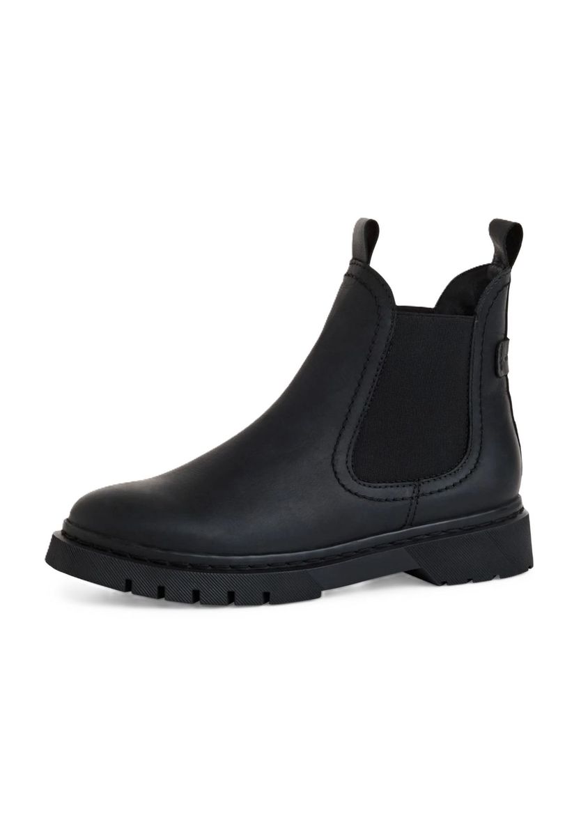Klassische Chelsea Boots aus Leder mit Profilsohle