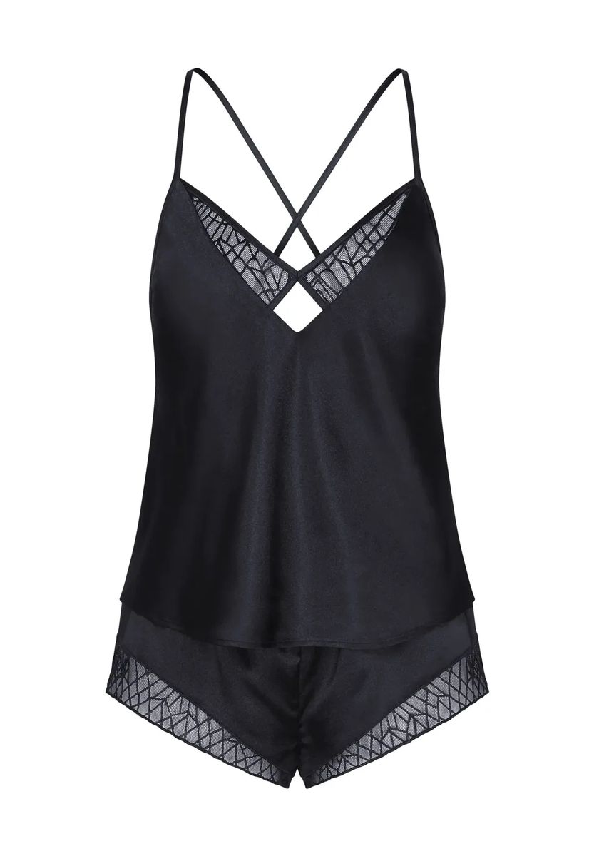 Satin Camisole und Shorts Set
