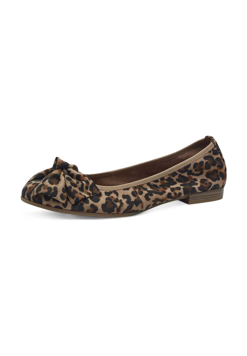 Ballerinas mit Leopardenmuster und Schleife