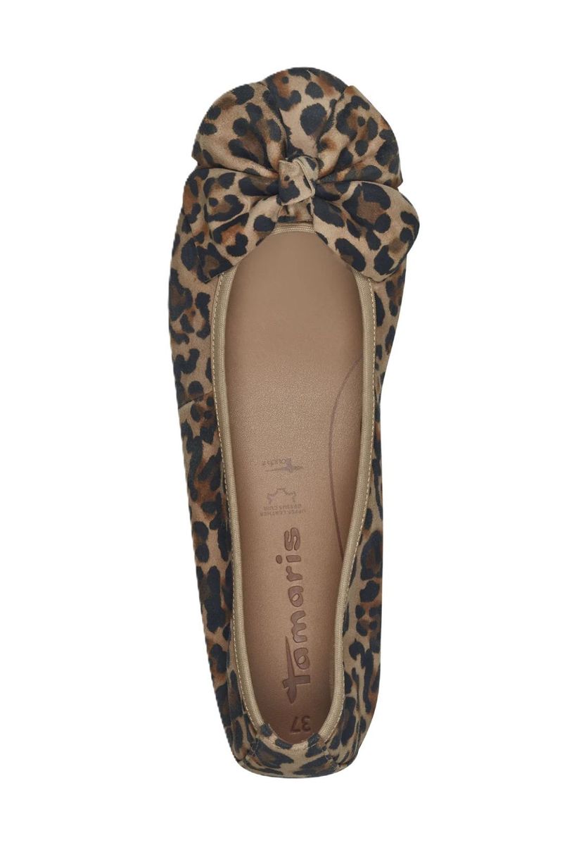 Ballerinas mit Leopardenmuster und Schleife