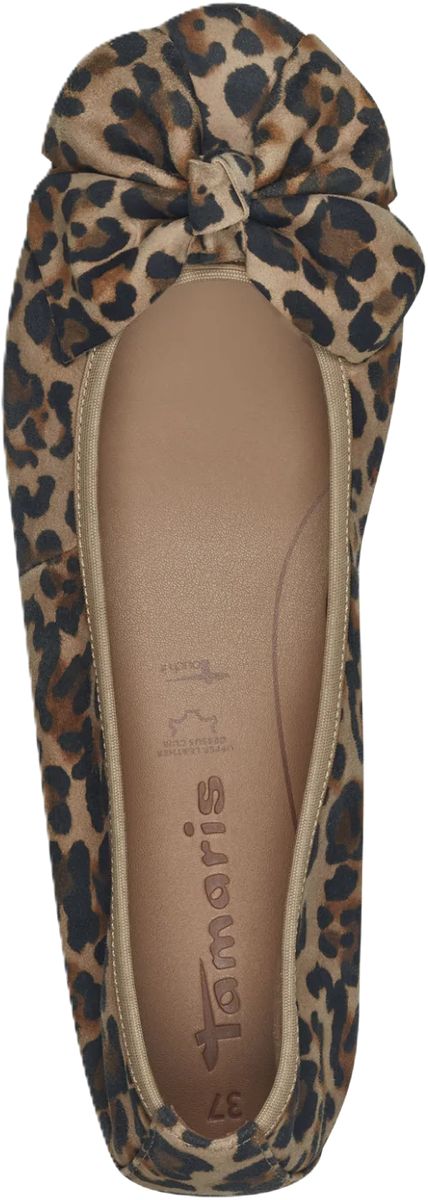 Ballerinas mit Leopardenmuster und Schleife