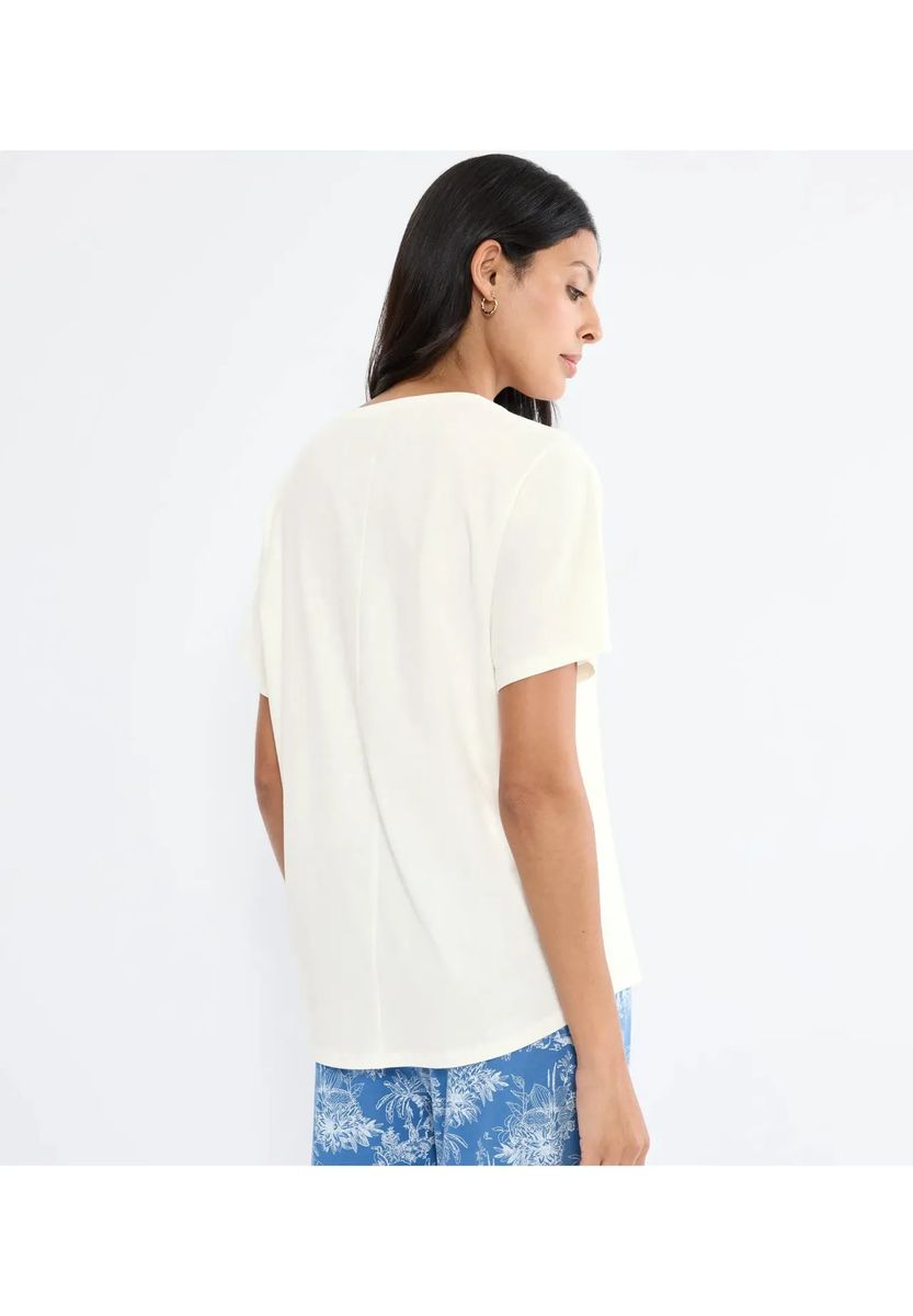 Lockeres Schlafshirt mit Palmen-Print