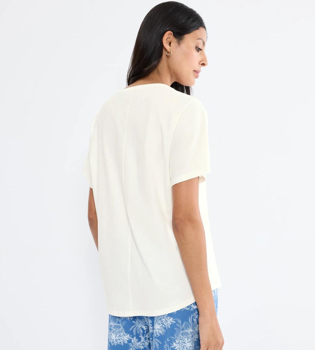 Lockeres Schlafshirt mit Palmen-Print