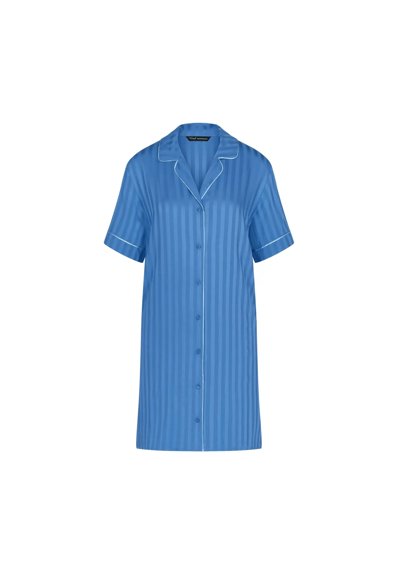 Gestreiftes Jacquard-Nachthemd im Boyfriend-Stil