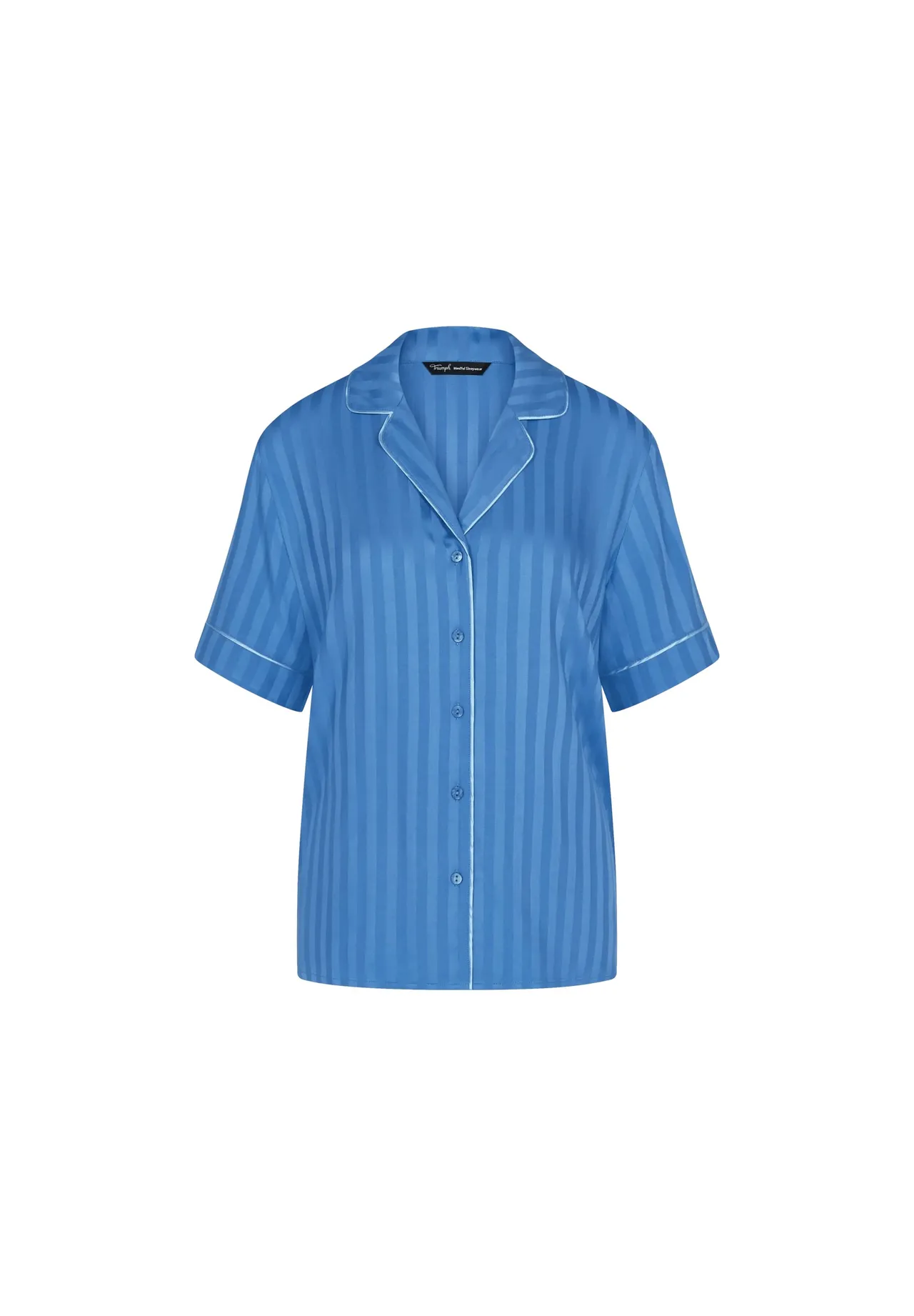 Jacquard-gestreiftes Boyfriend-Schlafanzugoberteil