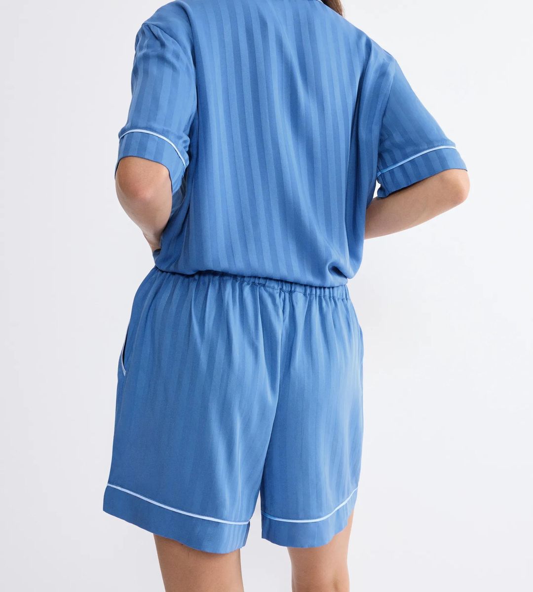 Gestreifte Jacquard-Schlafshorts