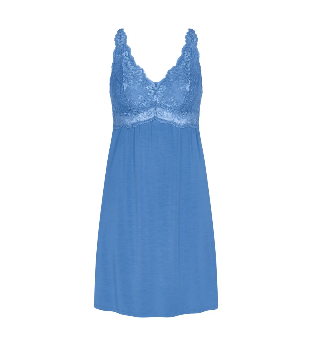 Chemise mit V-Ausschnitt und Spitze