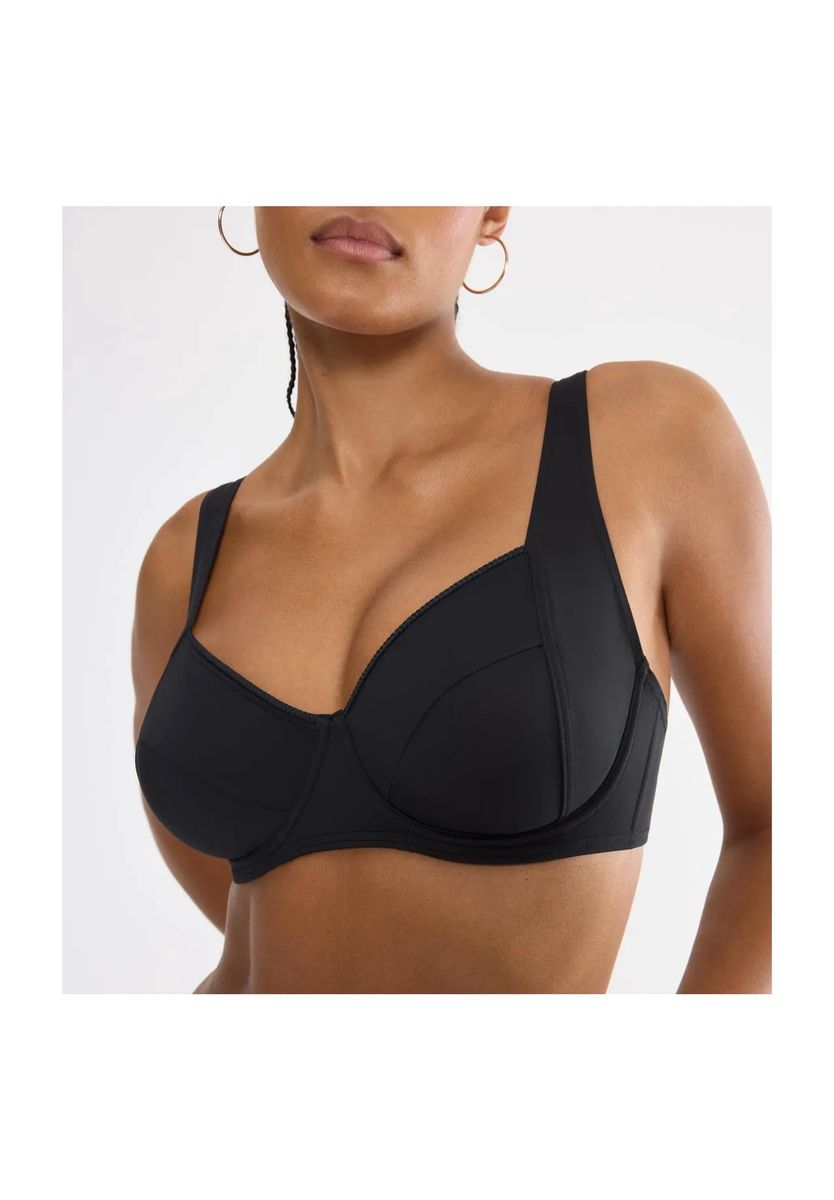Bügel-Bikini-Oberteil mit Ziernähten