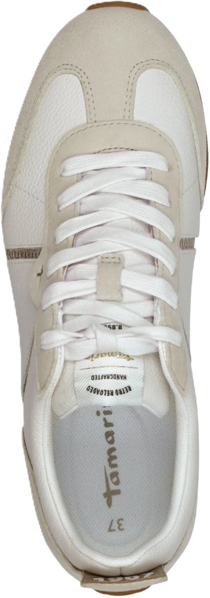 Retro-Laufschuh aus Leder-Mix