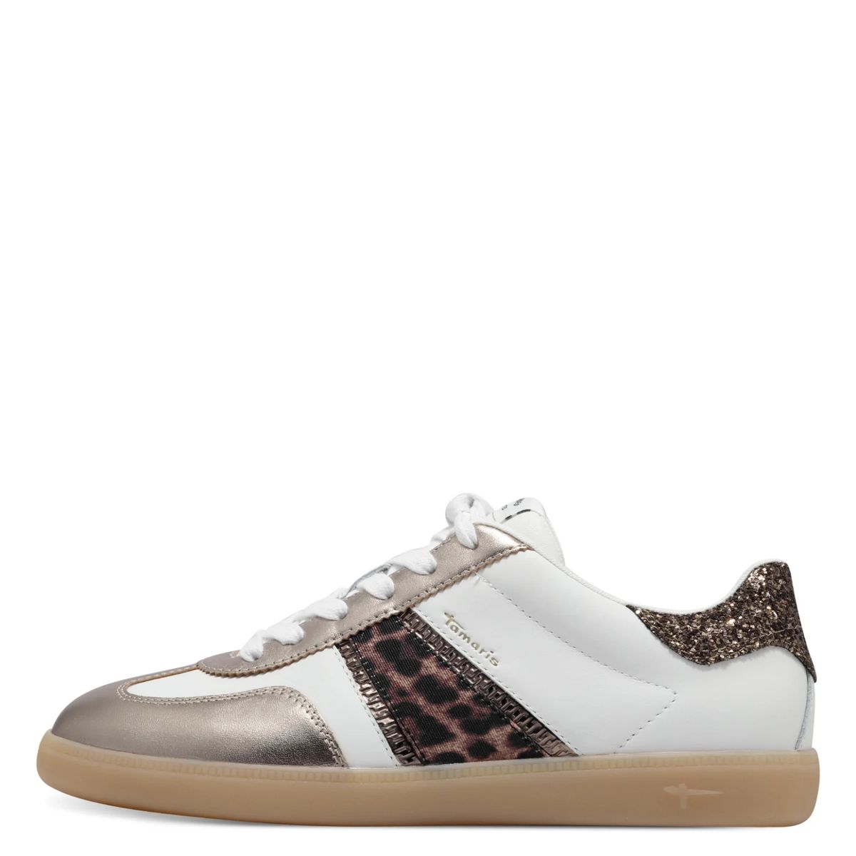 Leopard Akzent Schnür-Fashion-Sneaker