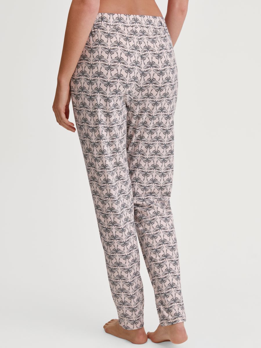 Zarte Loungehose mit Schmetterlingsprint
