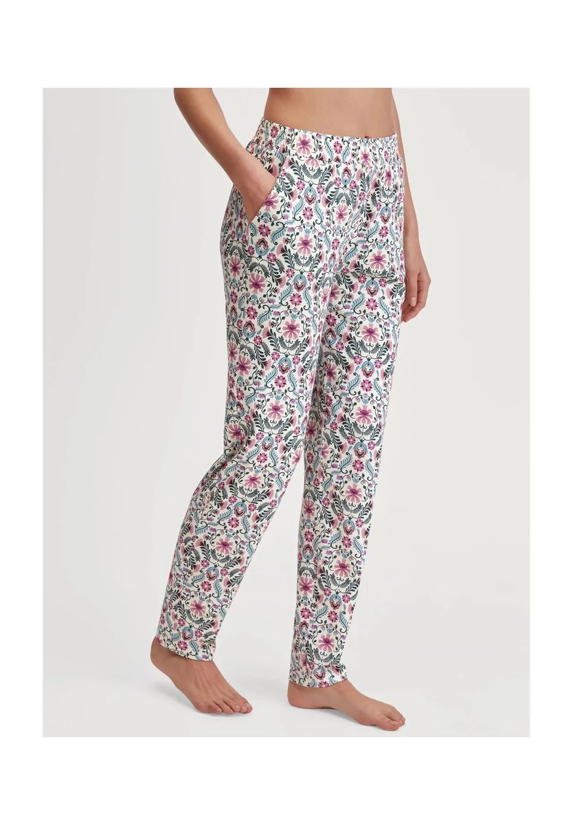 Baumwoll-Schlafhose mit Ornament-Print