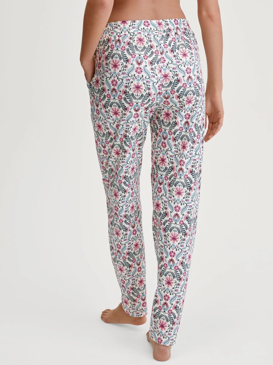 Baumwoll-Schlafhose mit Ornament-Print