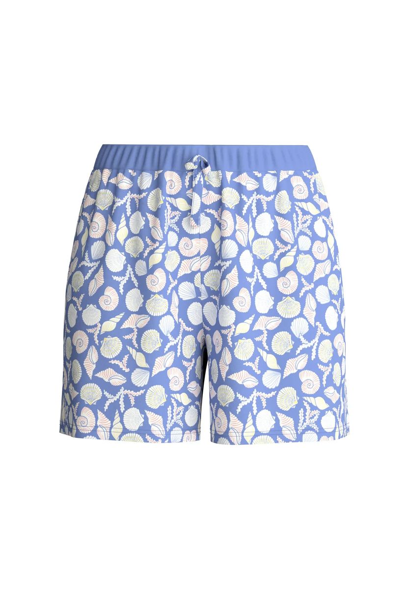 Pyjama-Shorts mit Muschel-Print und Kordelzug