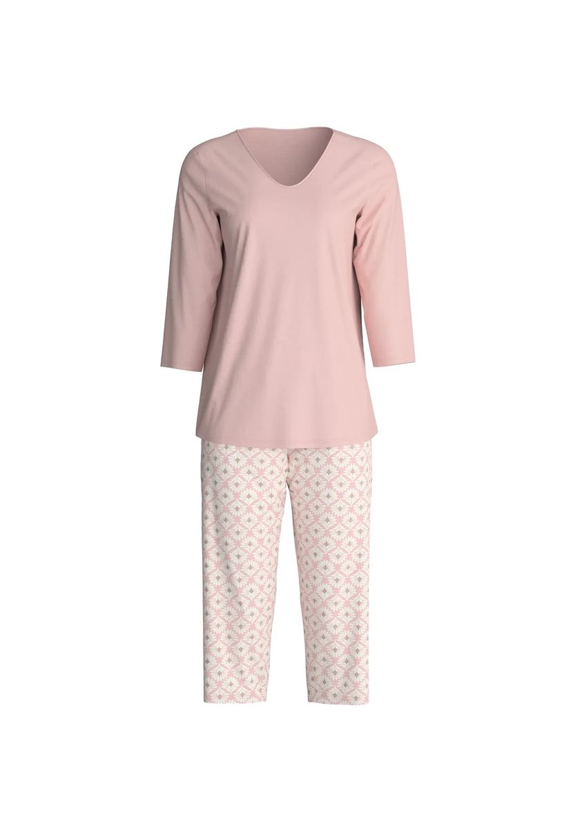 Florales Capri-Pyjama-Set