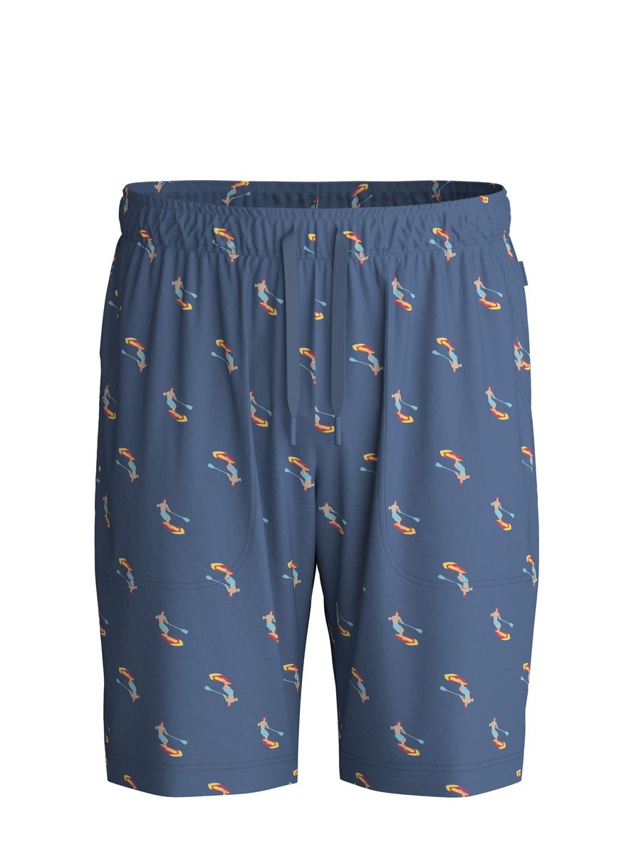 Schlafshorts mit Stand-Up-Paddling Print