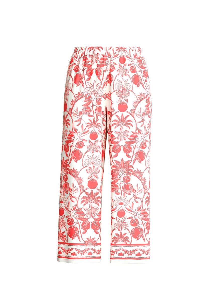 Lounge-Hose mit tropischem Allover-Print