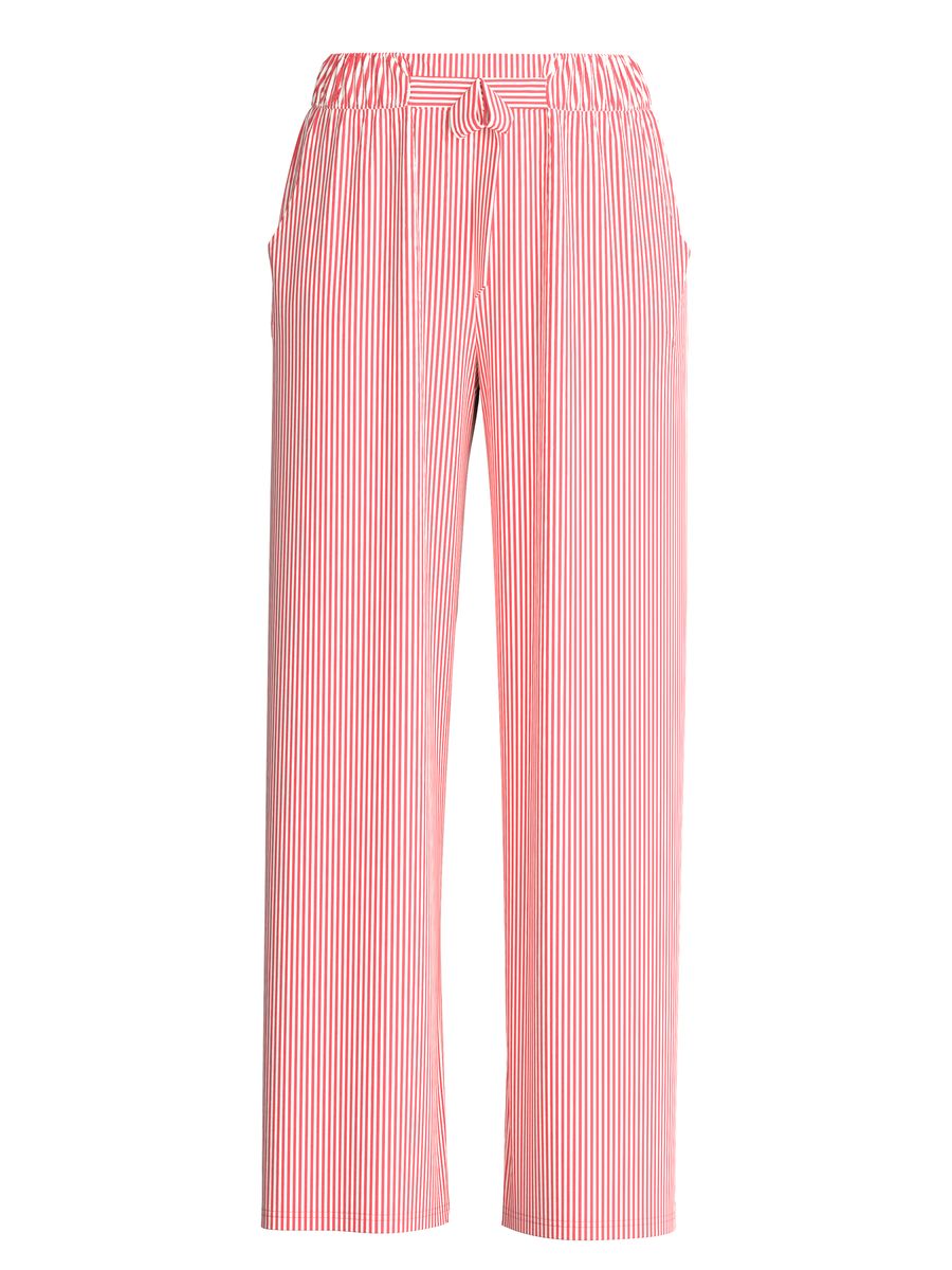 Gestreifte Loungewear-Hose mit weitem Bein