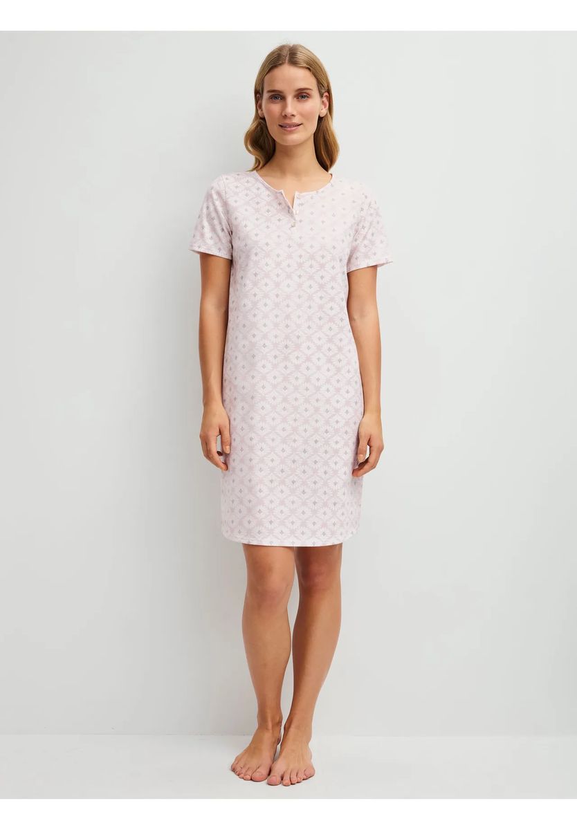 Kurzarm-Nachthemd mit floralem Print