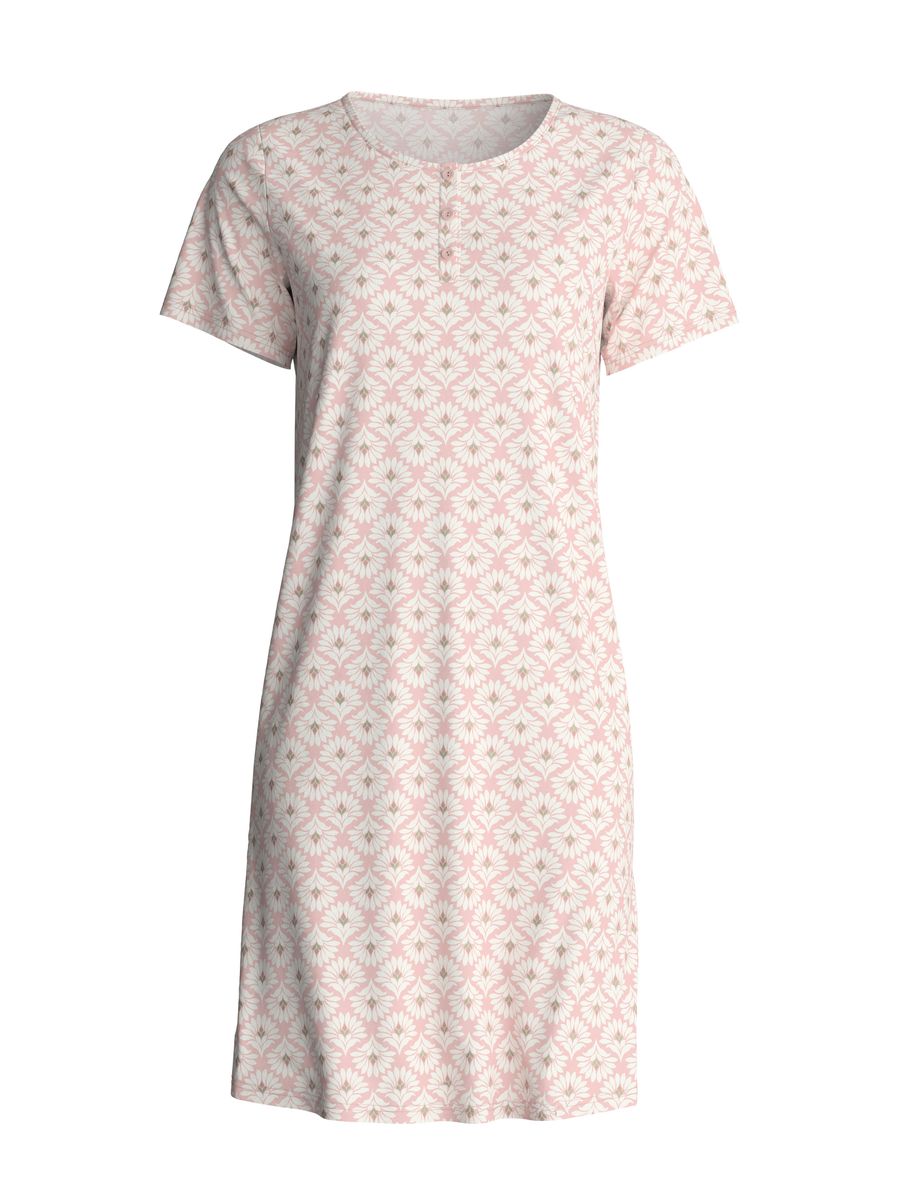 Kurzarm-Nachthemd mit floralem Print