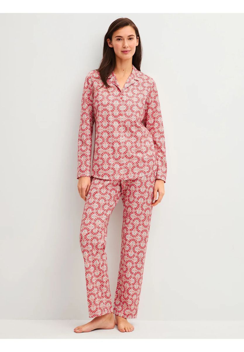 Klassisches Pyjama-Set mit geometrischem Muster