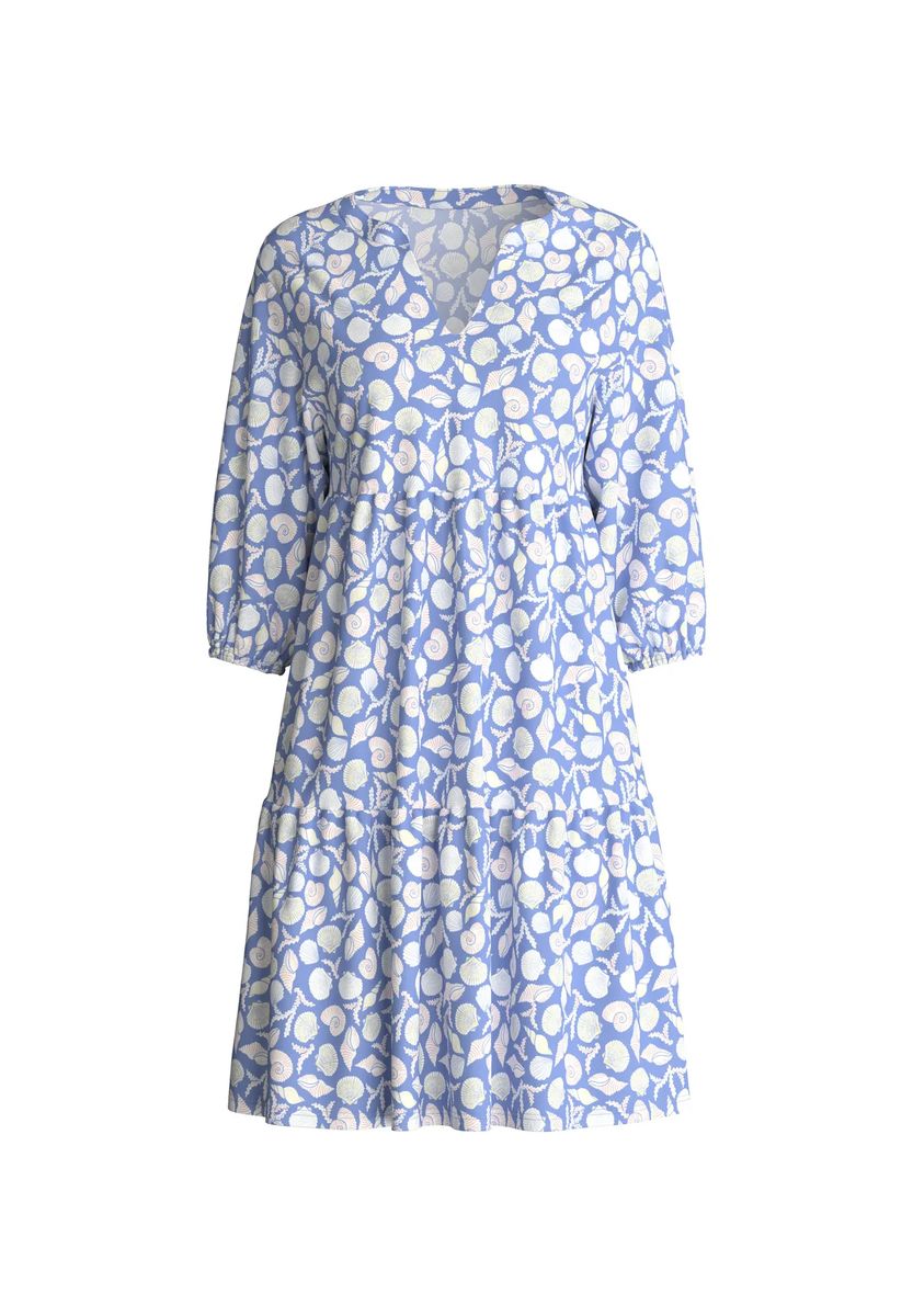 Gestuftes Sleepshirt mit Muschelprint