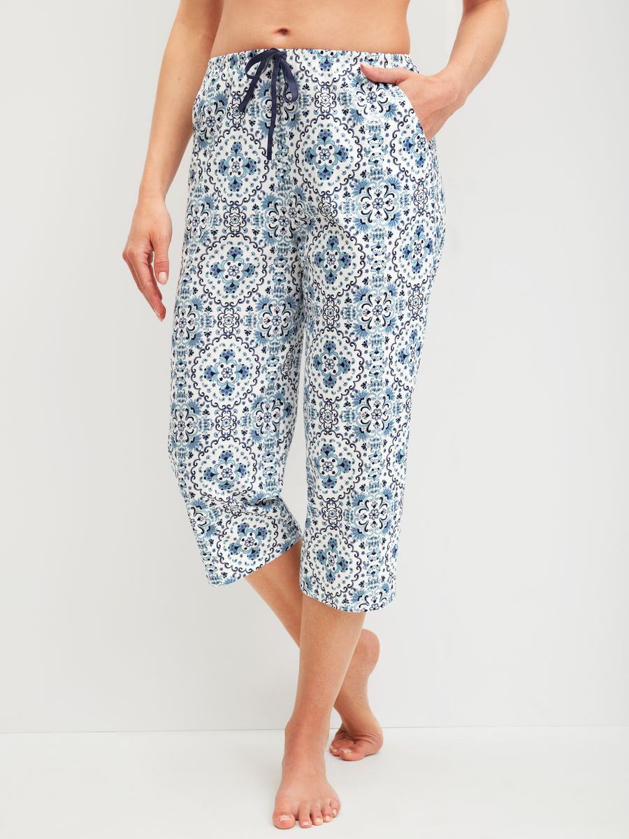 Paisley-Print 3/4 Loungehose
