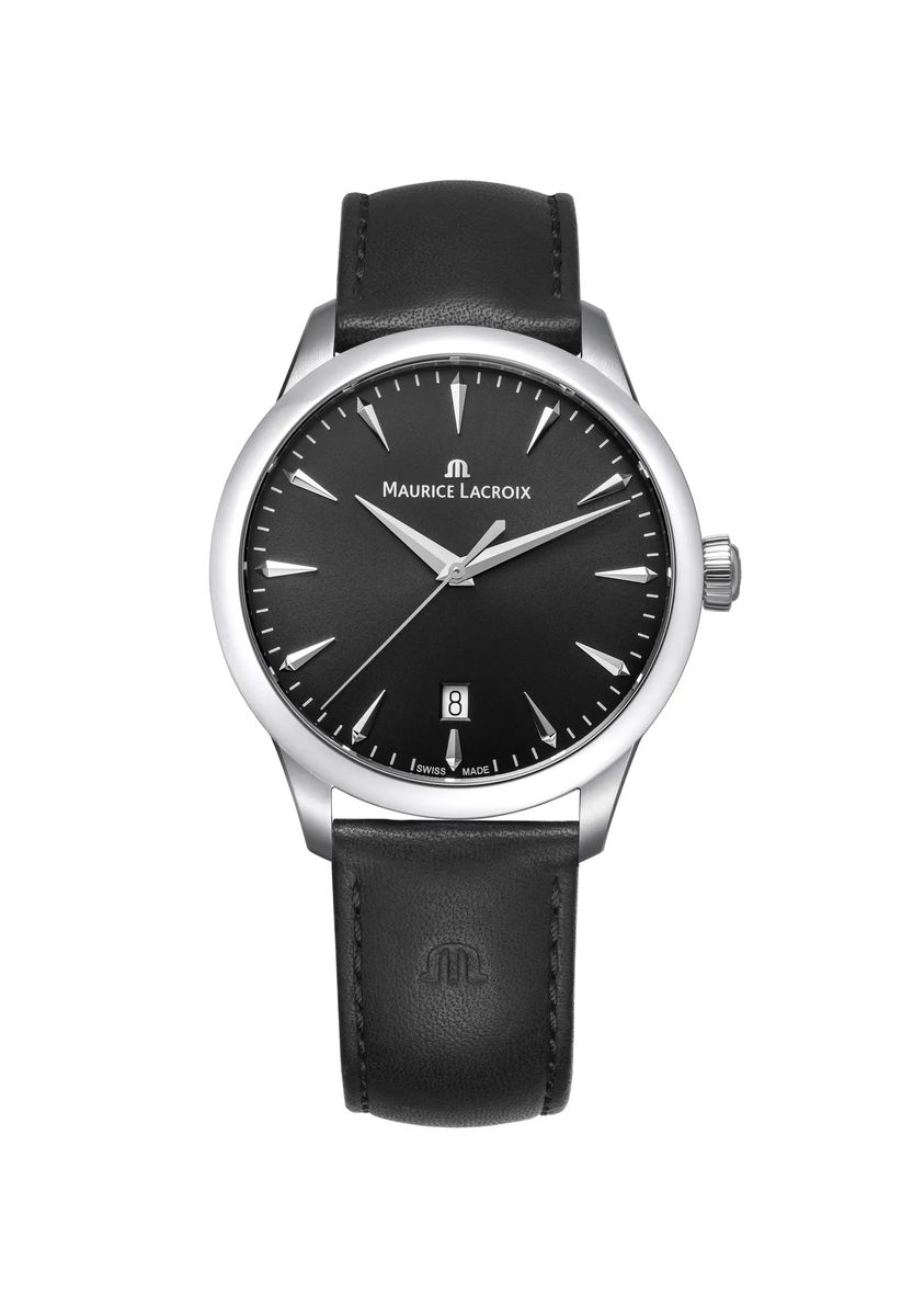 Elegante minimalistische Lederarmbanduhr