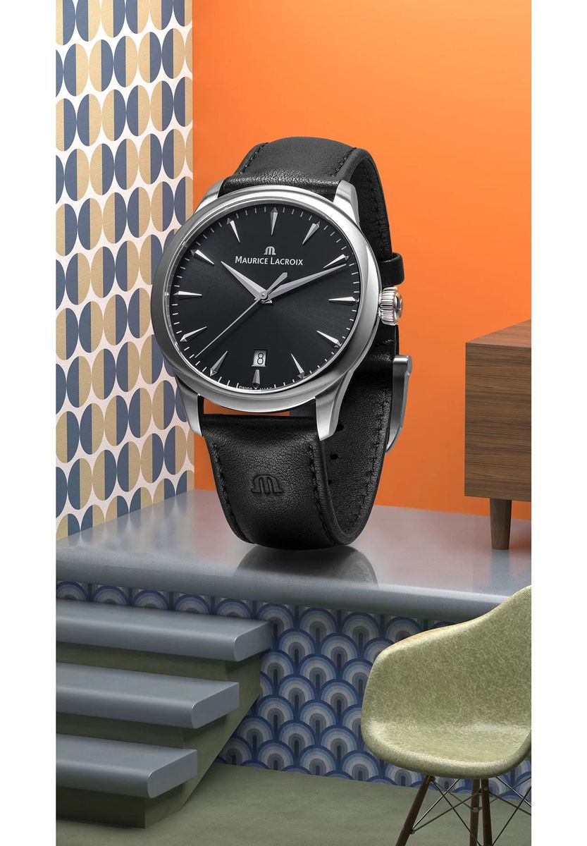 Elegante minimalistische Lederarmbanduhr