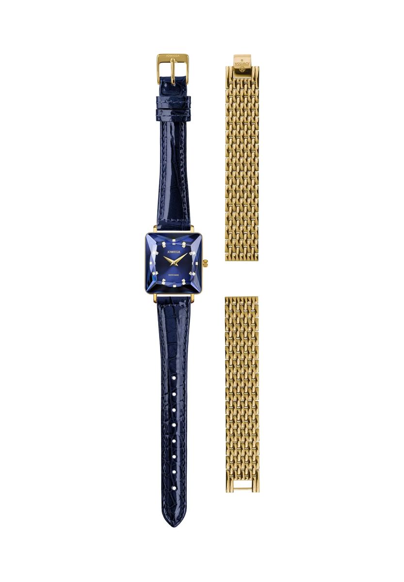 Eckige Armbanduhr mit Wechselarmband