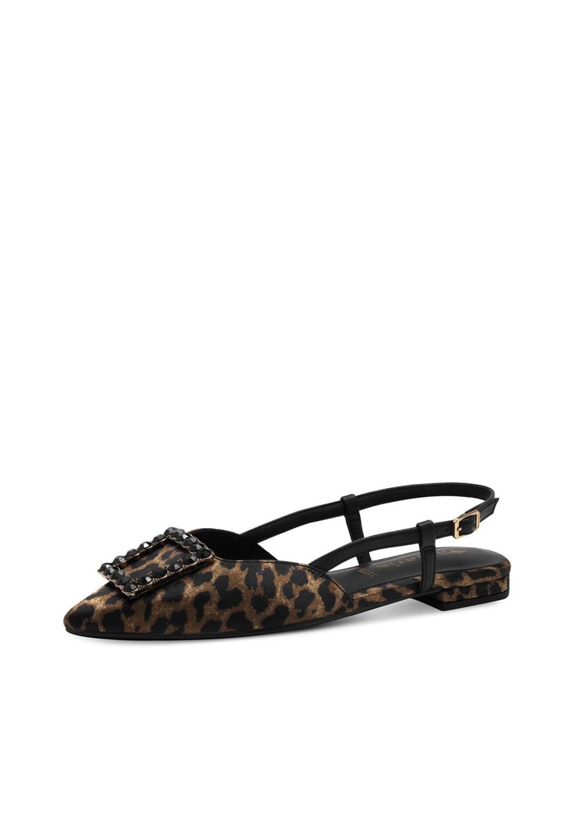 Ballerina-Slingpumps mit Leopardenmuster