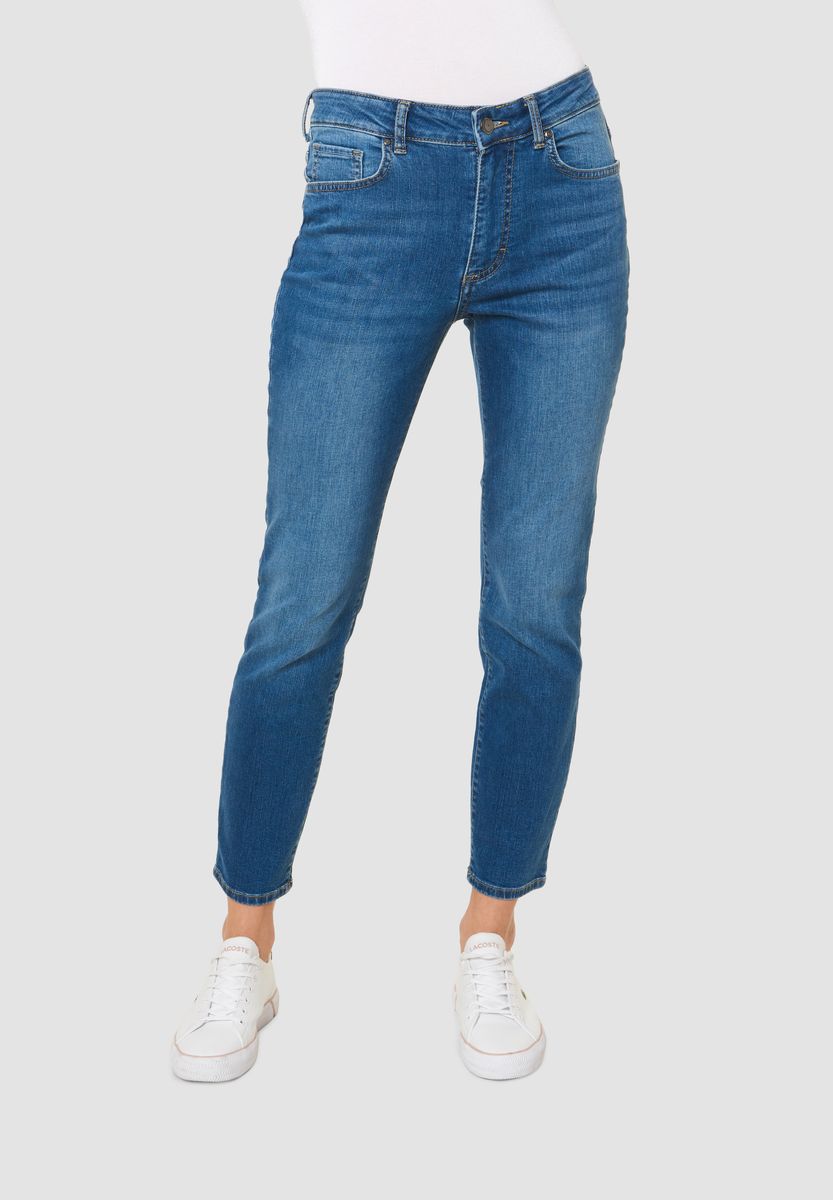 Slim-Fit-Jeans mit mittlerem Bund