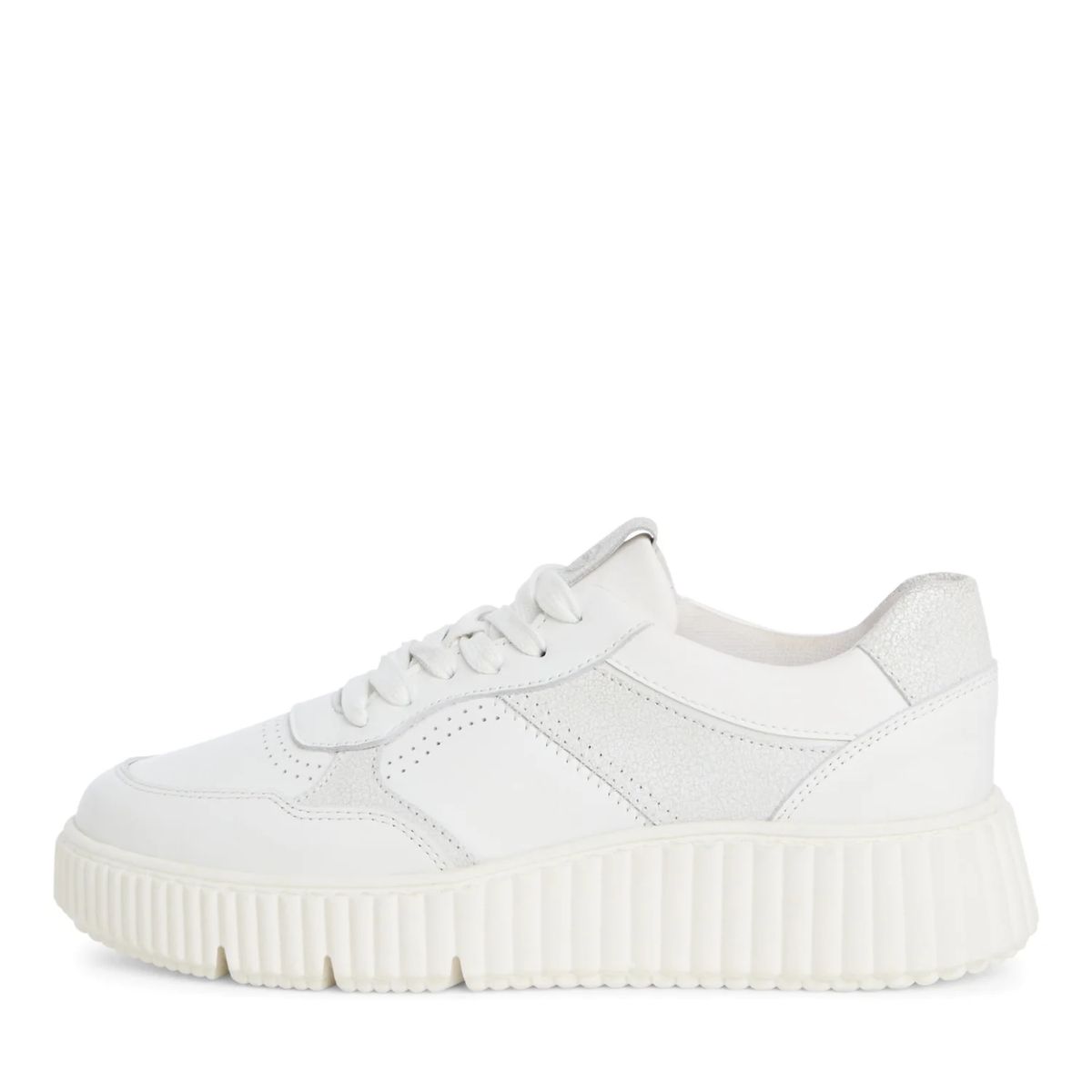 Plateau-Sneaker aus Leder