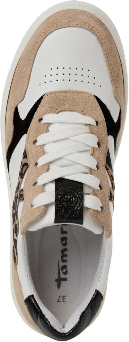 Fashion Sneaker mit Wildlederbesatz und Leopardenmuster