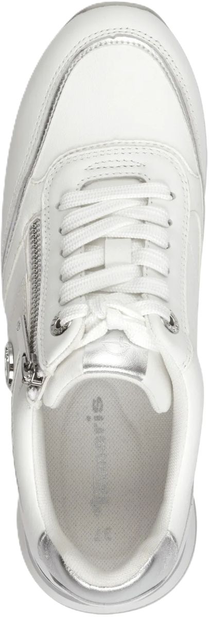 Weiße Damenmode-Schnürsneakers