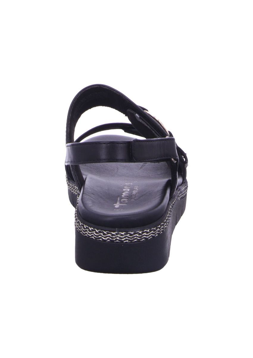 Verstellbare Leder Plateausandalen mit Schnalle