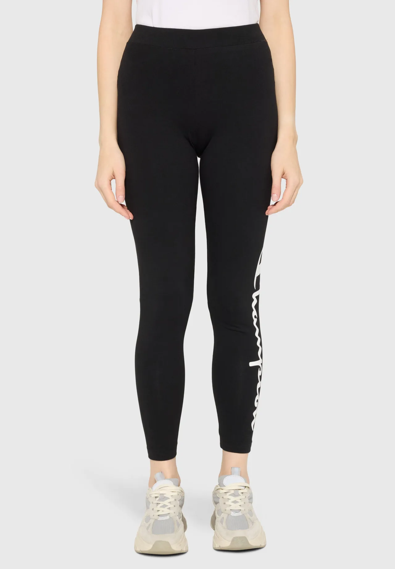 Knöchellange Leggings mit Logo-Schriftzug