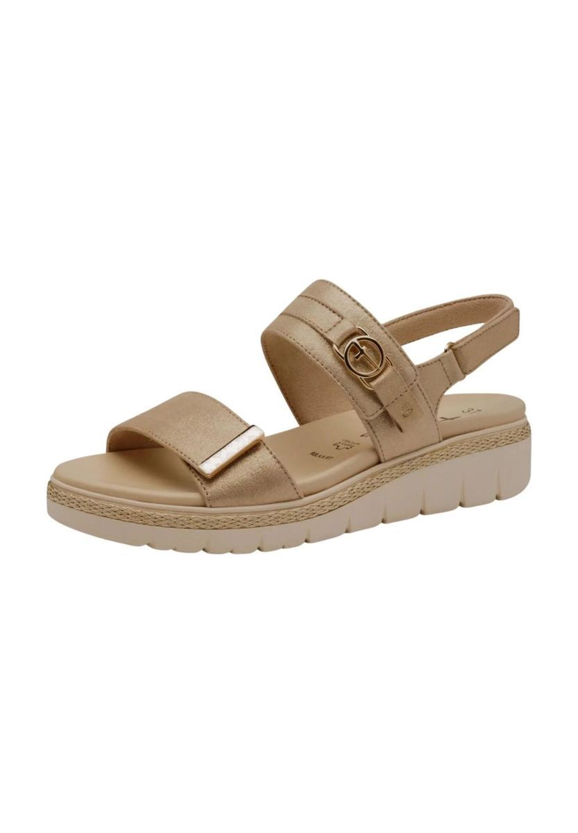 Tamaris Sandalen, Klettverschluss, für Damen, gold, 38