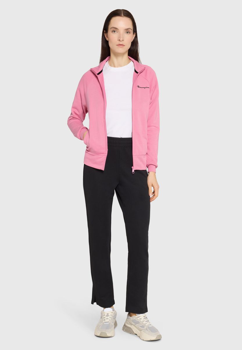 Sweatjacke mit Stehkragen und Reißverschluss