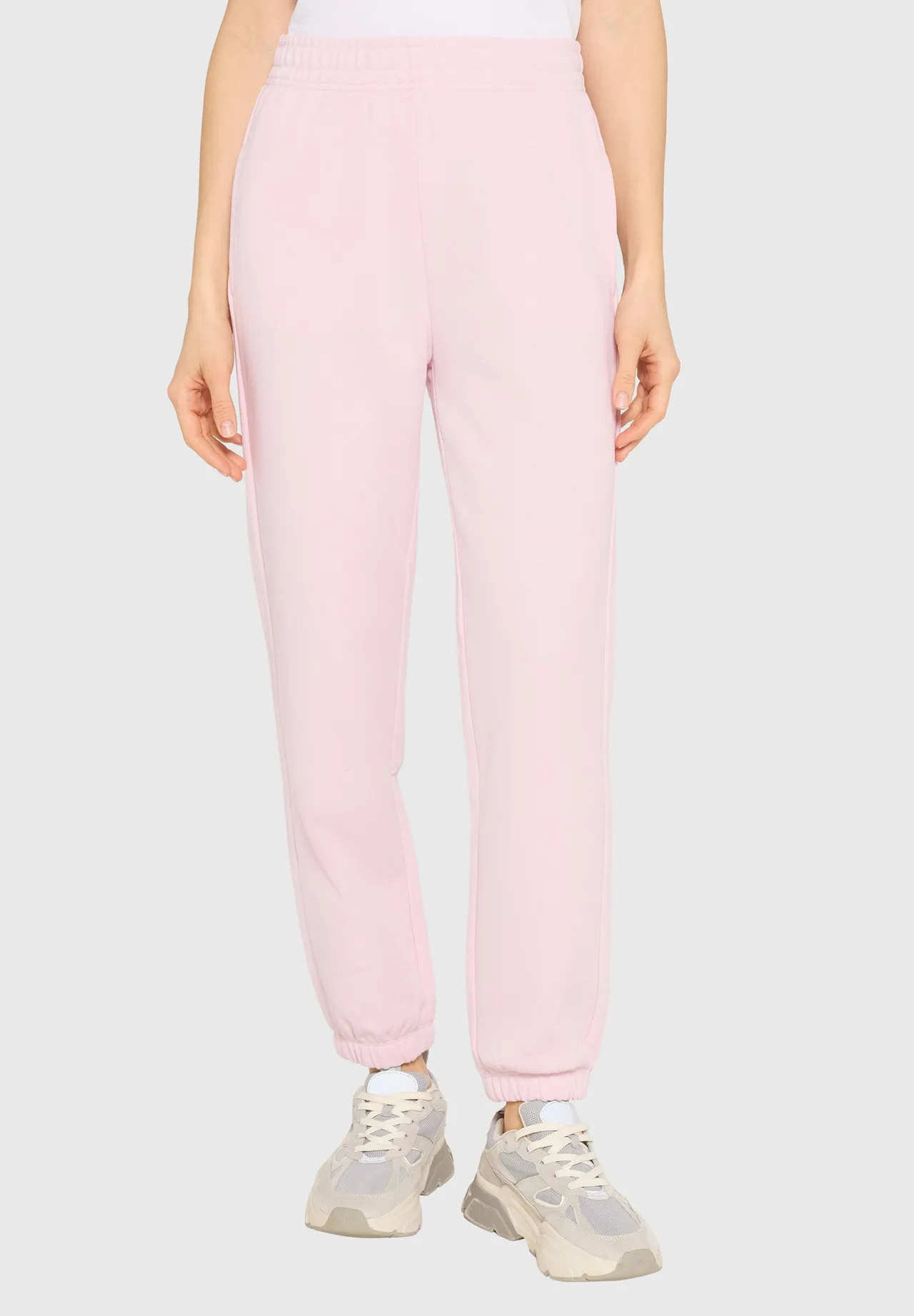 Fleece-Jogginghose mit hohem Bund