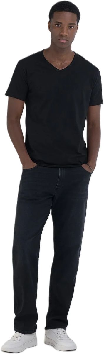 Klassisches Baumwoll-T-Shirt mit V-Ausschnitt