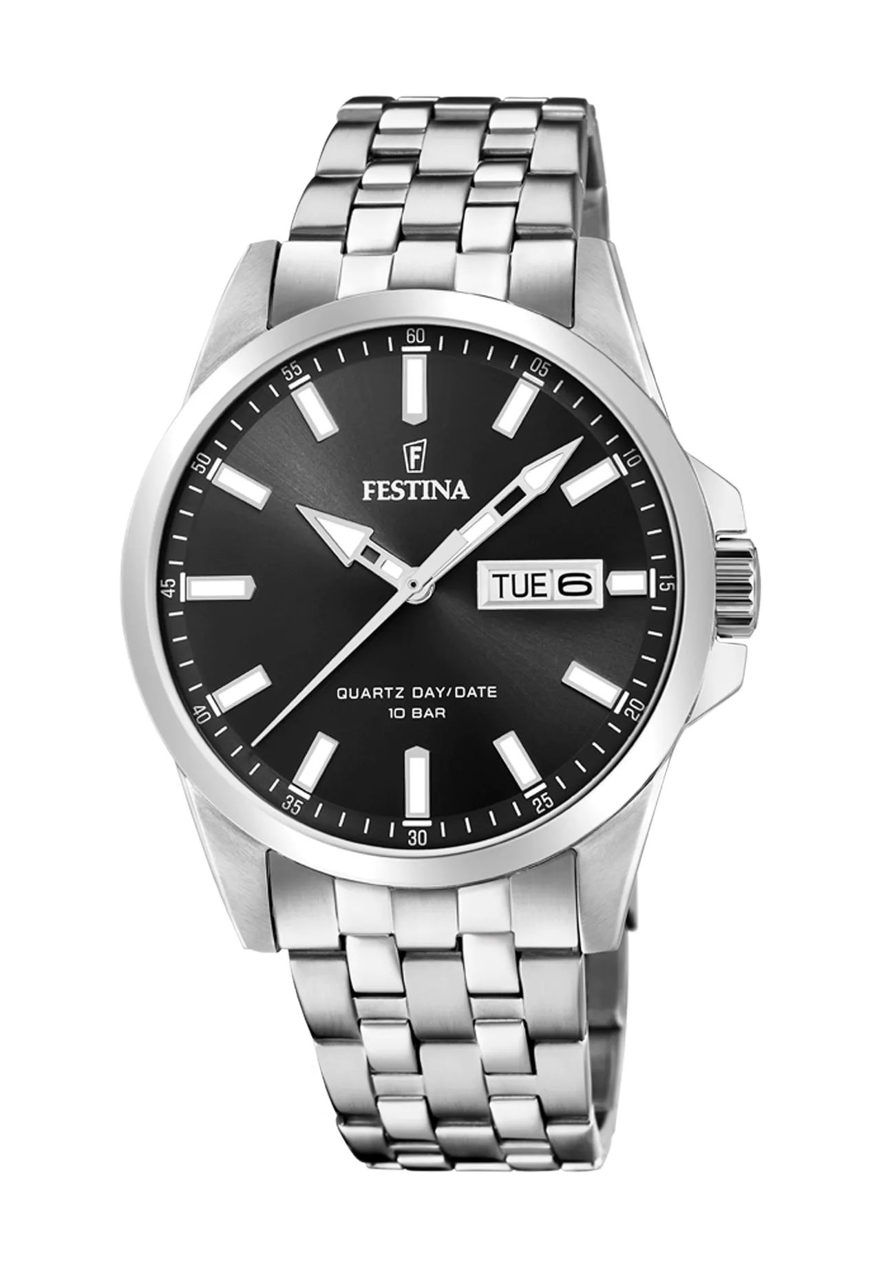 Elegante Analog-Uhr mit Wochentagsanzeige