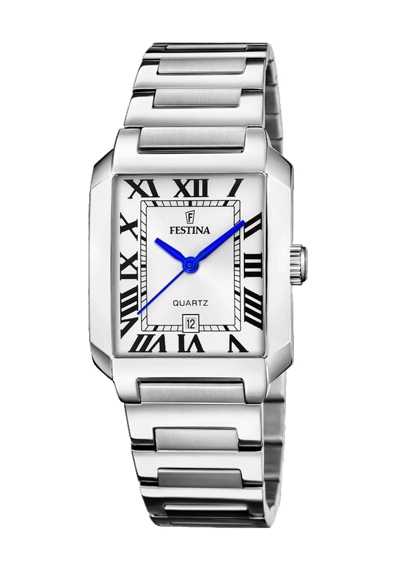 Elegante rechteckige Uhr mit römischen Ziffern