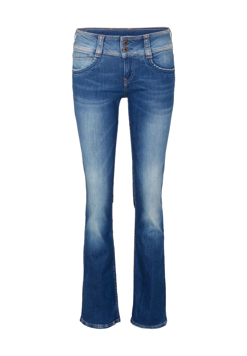 Slim-Bootcut-Jeans mit Doppelknopf