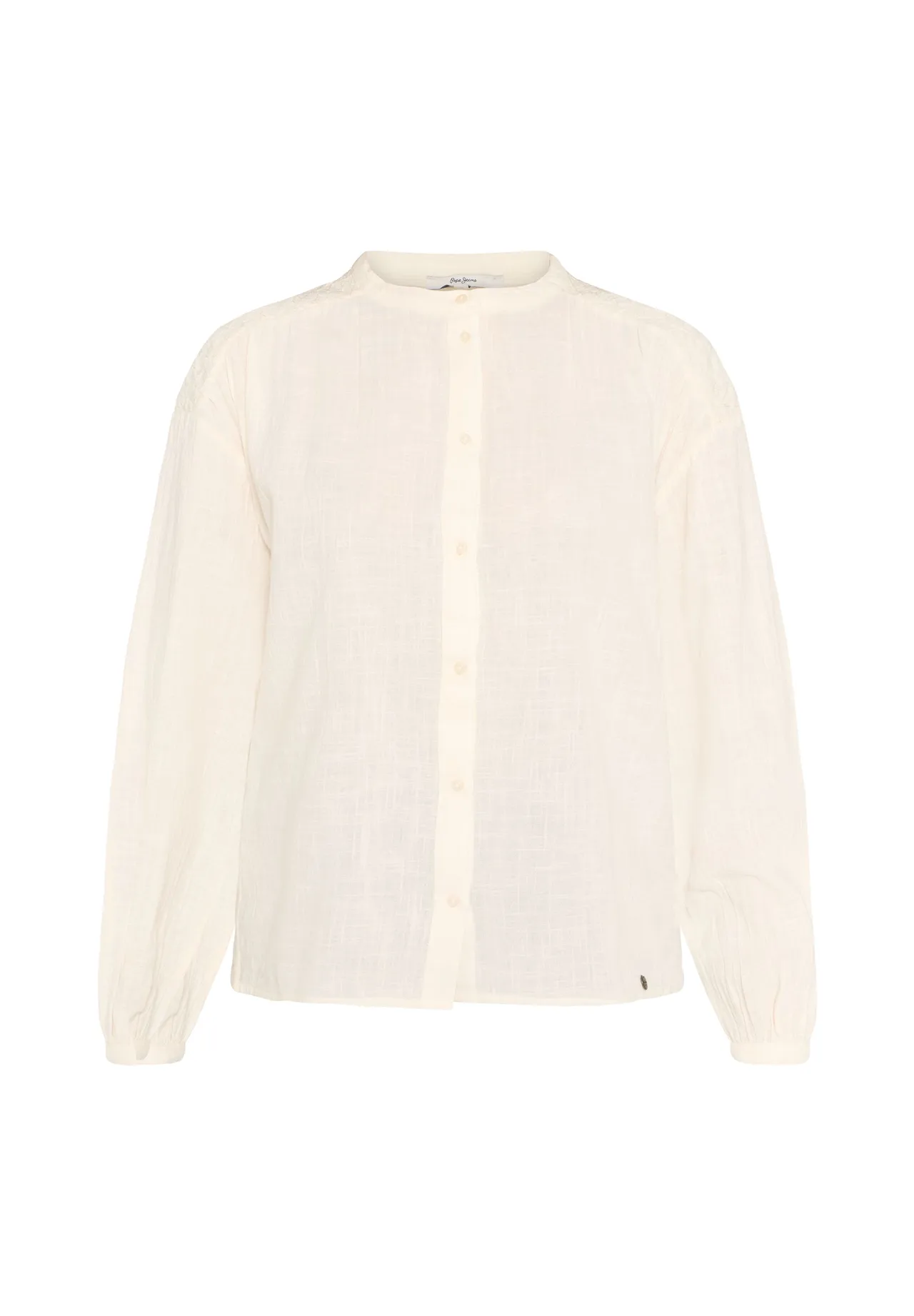 Minimalistische Bluse mit Stehkragen